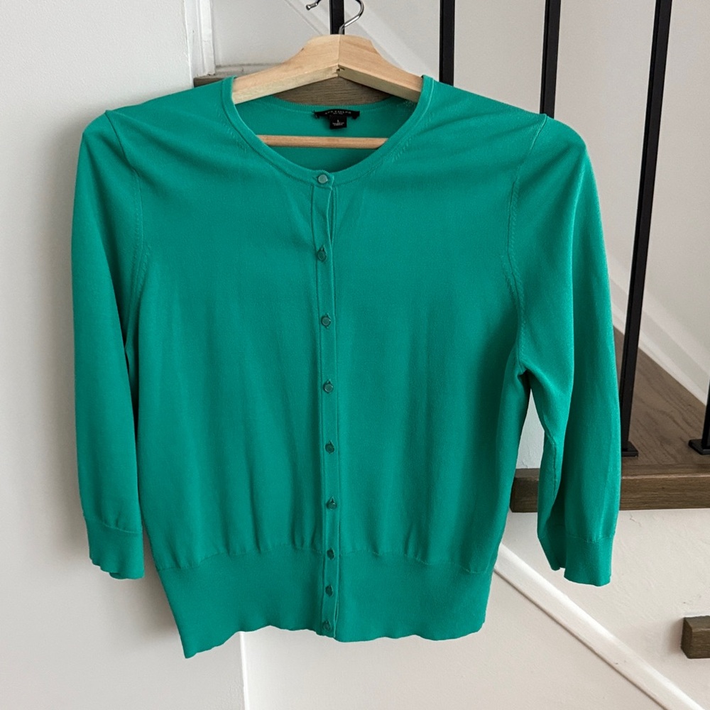 Ann Taylor Teal Knit Sweater